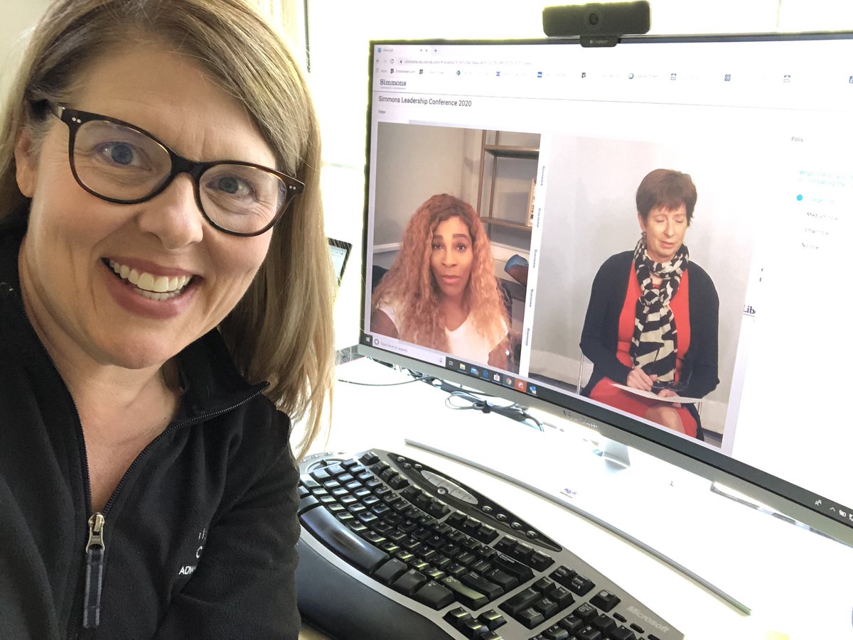 Edilday's tweet photo. Grateful to virtually attend the Simmons Leadership Conference!  Thank you @Cisco, @Webex and @SimmonsLeads for enabling this conference to go on.  So many thought provoking speakers including @MuffetMcGraw and @serenawilliams.  Power and authenticity are not mutually exclusive! https://t.co/It6kzStYBP