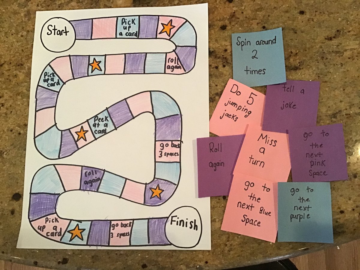 Miss_S_OBrien's tweet photo. I asked my Grade 4's to play or create a board game yesterday &amp; create directions a young person could follow. Here is a wonderful submission from a creative student. 
*If you don't have a board game, create your own! @JohnApostleOCSB https://t.co/3IMvYZ9E5n