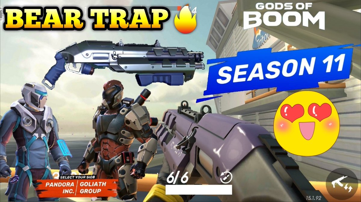 GunragS's tweet photo. @godsofboom CORP WARS IS LIVE WITH NEW SHOTGUN BEAR TRAP AND SO DOES MY VIDEO ❤️ #gobseason11 
#BEAR_TRAP https://t.co/wlmiNdNsYu https://t.co/6FWA9HusOG
