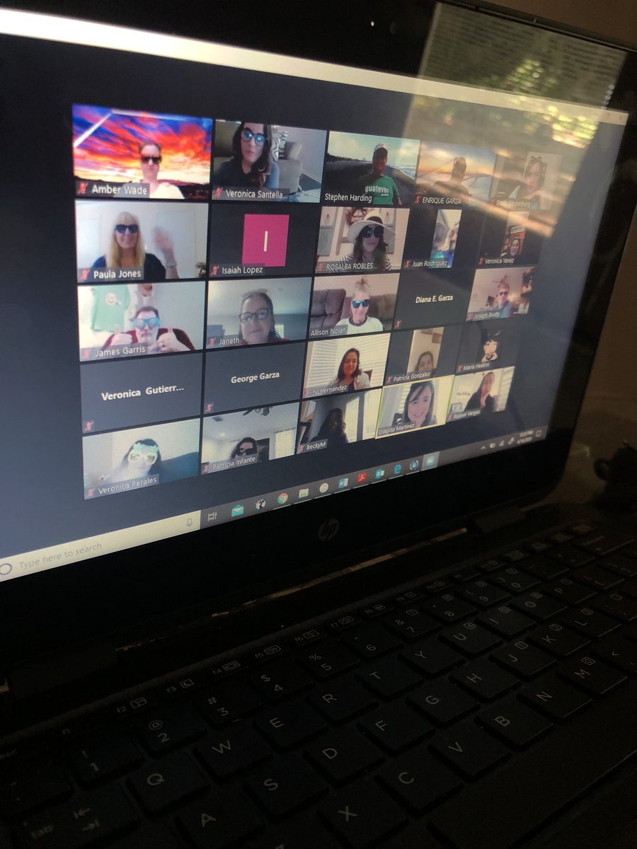 vsante18's tweet photo. Our future is BRIGHT! Themed day for staff Zoom meetings! Miss my peeps! @PasadenaISD_TX @APasadenaisd #pomeroyelementary https://t.co/RdHbq7rMxH