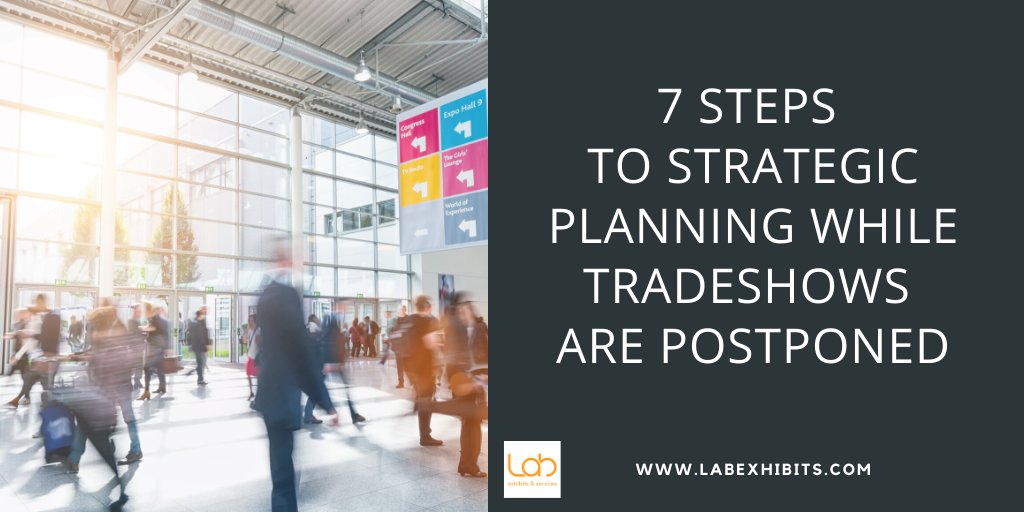 LabExhibits's tweet photo. Postponed tradeshows are not ideal, it may be useful to use this time to regroup and re-focus your tradeshow marketing strategy.
Click on the link below for 7 Steps to Strategic Planning while Tradeshows are Postponed.

https://t.co/9sXOb7FDvf
#tradeshows #tradeshowmarketing https://t.co/8y0qif0r8n