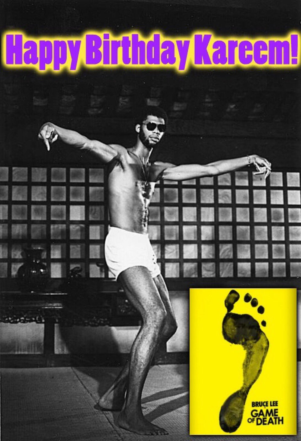 Happy Birthday to Legend Kareem Abdul-Jabbar! aka \"MANTIS\" in The Original Game of Death (1972) : 