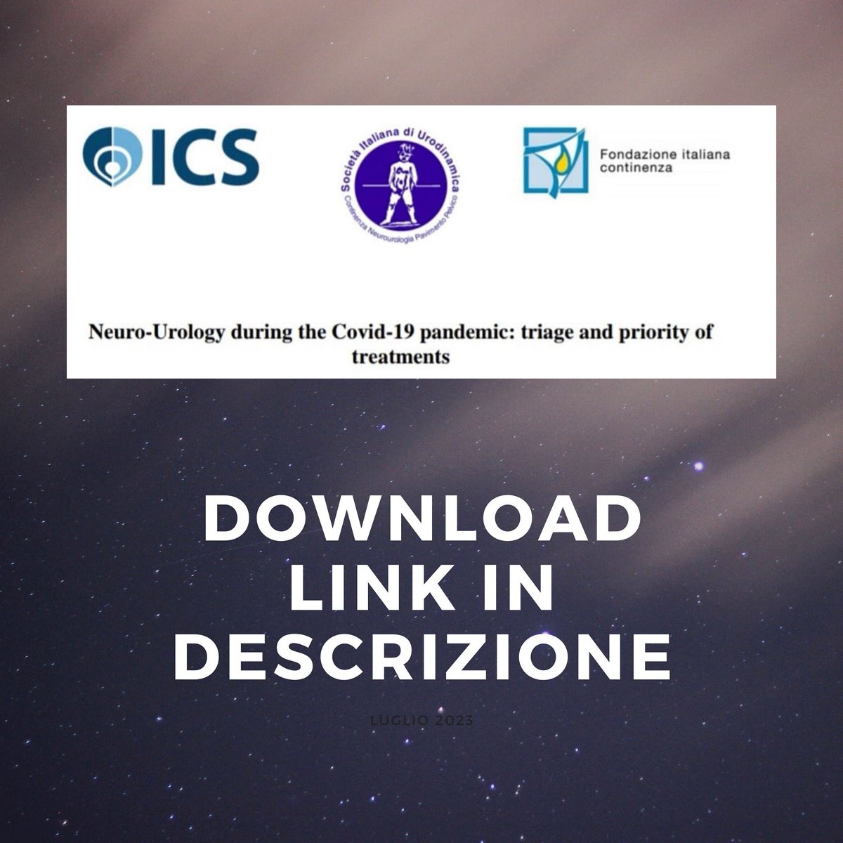 _SIUD's tweet photo. L’ICS approva e promuove il documento elaborato dalla commissione SIUD di Neuro-Urologia #covid-19 #distantbutclose @icsoffice @FIContinenza

🌐https://t.co/lbZky8sp3K https://t.co/VKcdvAnc6i