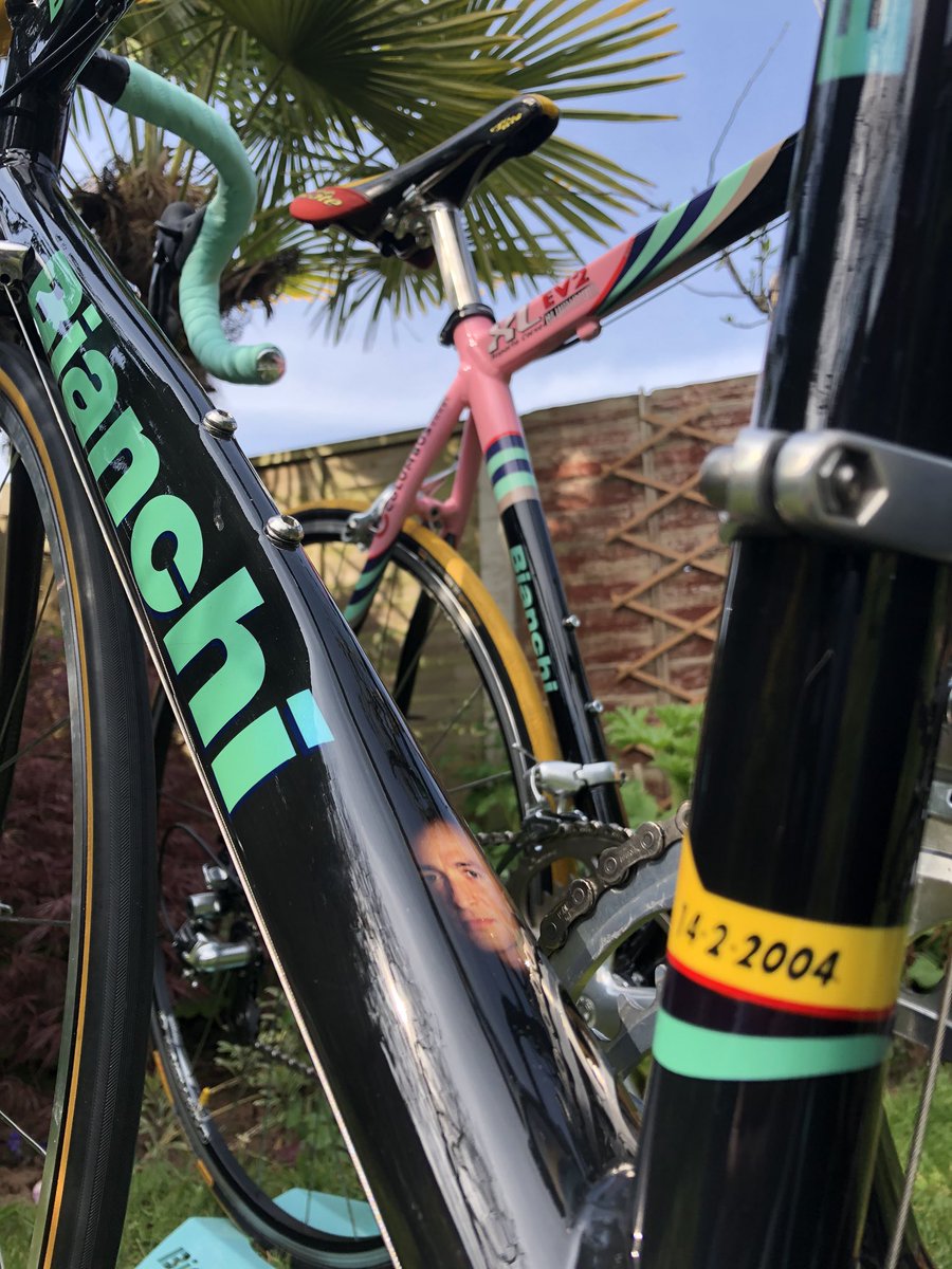 BianchiOwnersUK's tweet photo. Brought the EV2’s out of storage today, here’s a few pictures to brighten your day. #Bianchi #EV2 @BianchiUK @BianchiOfficial https://t.co/8vmcYBqgtP