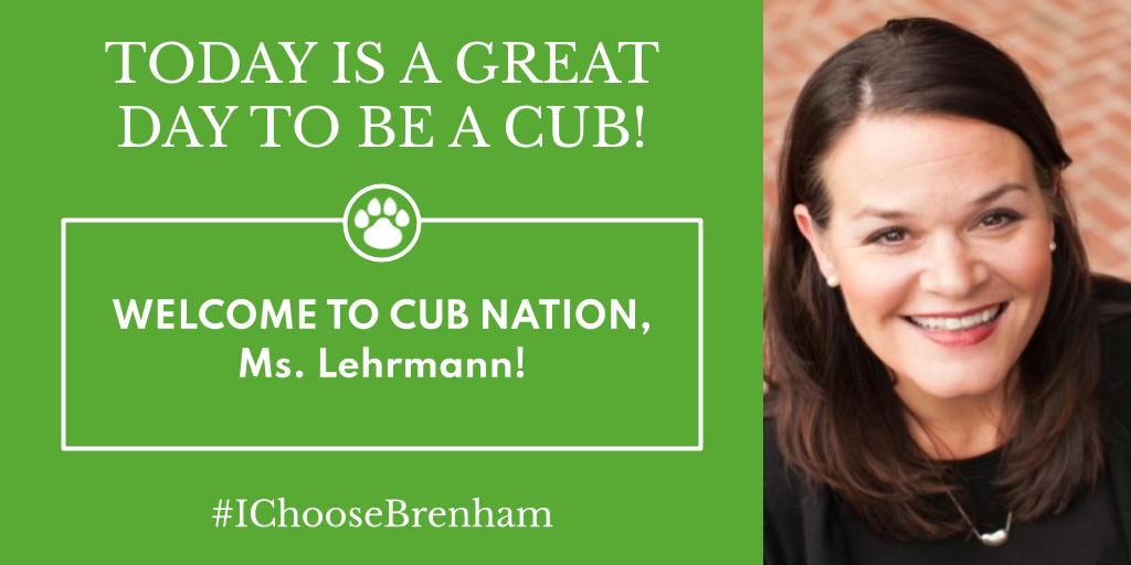 BrenhamISD HR (@brenhamisdhr) on Twitter photo We are excited to welcome Jana Lehrmann to <a href="/BrenhamElem/">Brenham Elementary</a>. It's a great day to join Cub Nation! #IChooseBrenham <a href="/BrenhamISD/">Brenham ISD</a> We are excited to welcome Jana Lehrmann to <a href="/BrenhamElem/">Brenham Elementary</a>. It's a great day to join Cub Nation! #IChooseBrenham <a href="/BrenhamISD/">Brenham ISD</a>