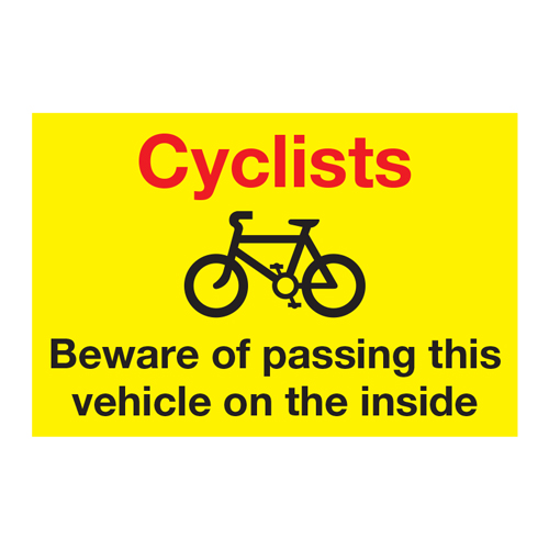 Graphics_UK's tweet image. Calling all LORRY, TRUCK and VAN DRIVERS!
"CYCLISTS BEWARE when passing this vehicle on the inside" safety sticker. Purchase your's today using the following link. Includes FREE POSTAGE. graphicsuk.com/product-page/c…
