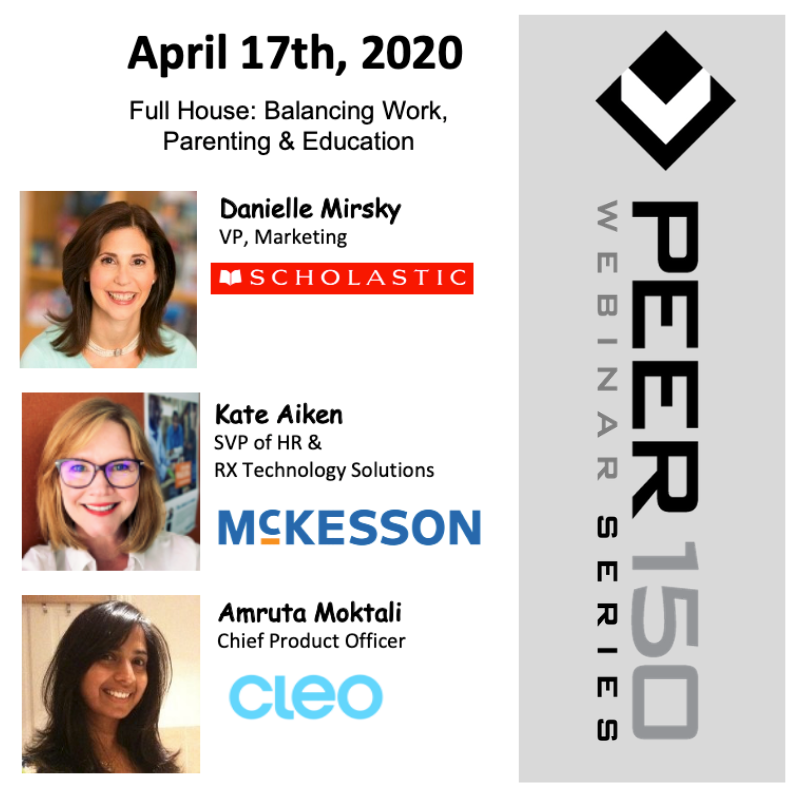 Join us tomorrow for the next <a href="/ThePeer150/">Peer 150</a> Webinar where we will give working parents a platform to discuss tips and tricks to best support your children while staying productive (and sane!) through this crisis.

4/17 @ 9-10am PST
Full House: Balancing Work, Parenting &amp; Education.