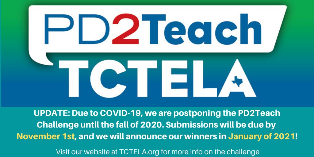 TCTELA's tweet photo. #PD2Teach #TCTELA https://t.co/kMT8wRTDOJ