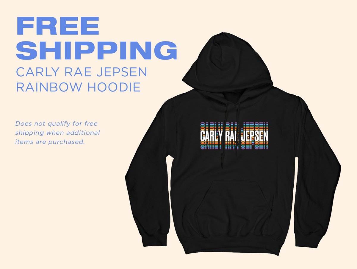 604Records's tweet photo. Don't forget you can still get FREE SHIPPING on the @carlyraejepsen Rainbow Hoodie - only at https://t.co/CBbBthUXyE !!
#CarlyRaeJepsen #FreeShipping #604Records #604Shop #ShopNow https://t.co/9jbzFcD1OY