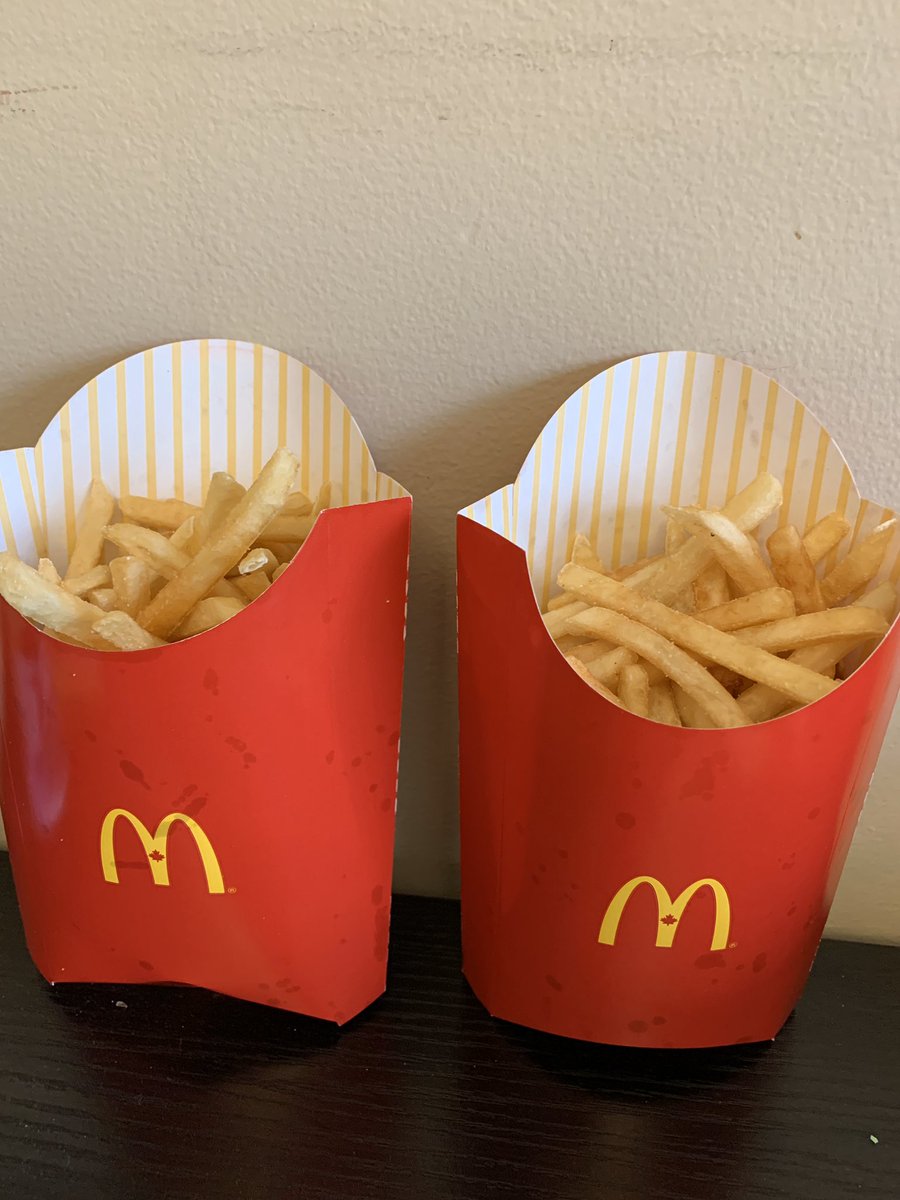 jaypatper's tweet photo. It’s a shame that @McDonalds would rip off customers during this time of pandemic. Ordered fries this mobile app, got home and my large fries are hardly filled. Avoid the location at Sandalwood &amp; Conestoga in Brampton. https://t.co/3lCBFOP8Vg