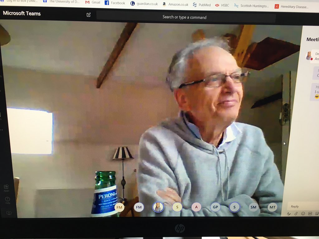 LangstonLab's tweet photo. Virtual celebration after virtual viva! Congratulations Grant! @oliviamonteiro @CStubbendorff @AnnaMariano90 @Mitchell_sjm @FHMcLean @dundeeuni @UoDMedicine @onedundee @BritishNeuro #WFHButNotAlone https://t.co/NyR9XV7XlQ