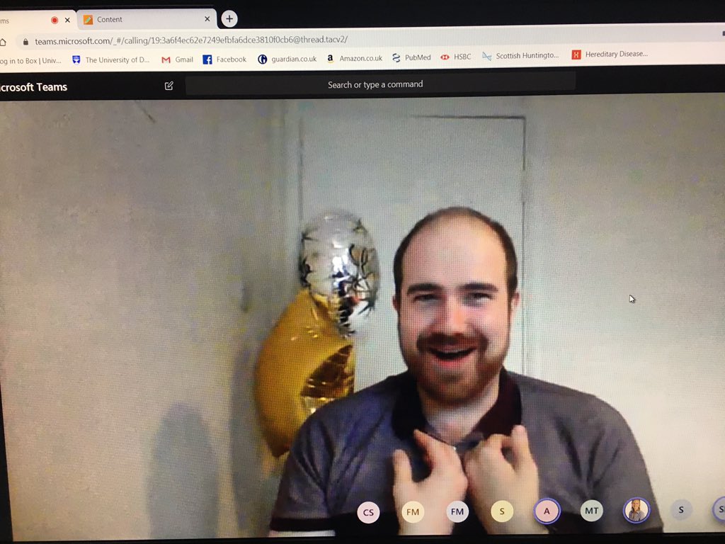 LangstonLab's tweet photo. Virtual celebration after virtual viva! Congratulations Grant! @oliviamonteiro @CStubbendorff @AnnaMariano90 @Mitchell_sjm @FHMcLean @dundeeuni @UoDMedicine @onedundee @BritishNeuro #WFHButNotAlone https://t.co/NyR9XV7XlQ