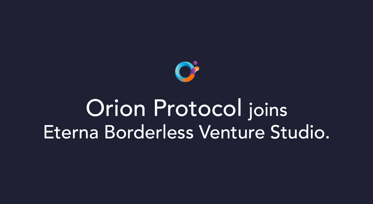 We're excited to join Eterna Borderless Venture Studio: an initiative led by @eternacapital, <a href="/borderless_cap/">Borderless</a>, and <a href="/Algorand/">Algorand</a> to accelerate the trajectory of startups spanning #finance, #exchange, #custody, and more.

Learn more here: blog.orionprotocol.io/orion-joins-et…