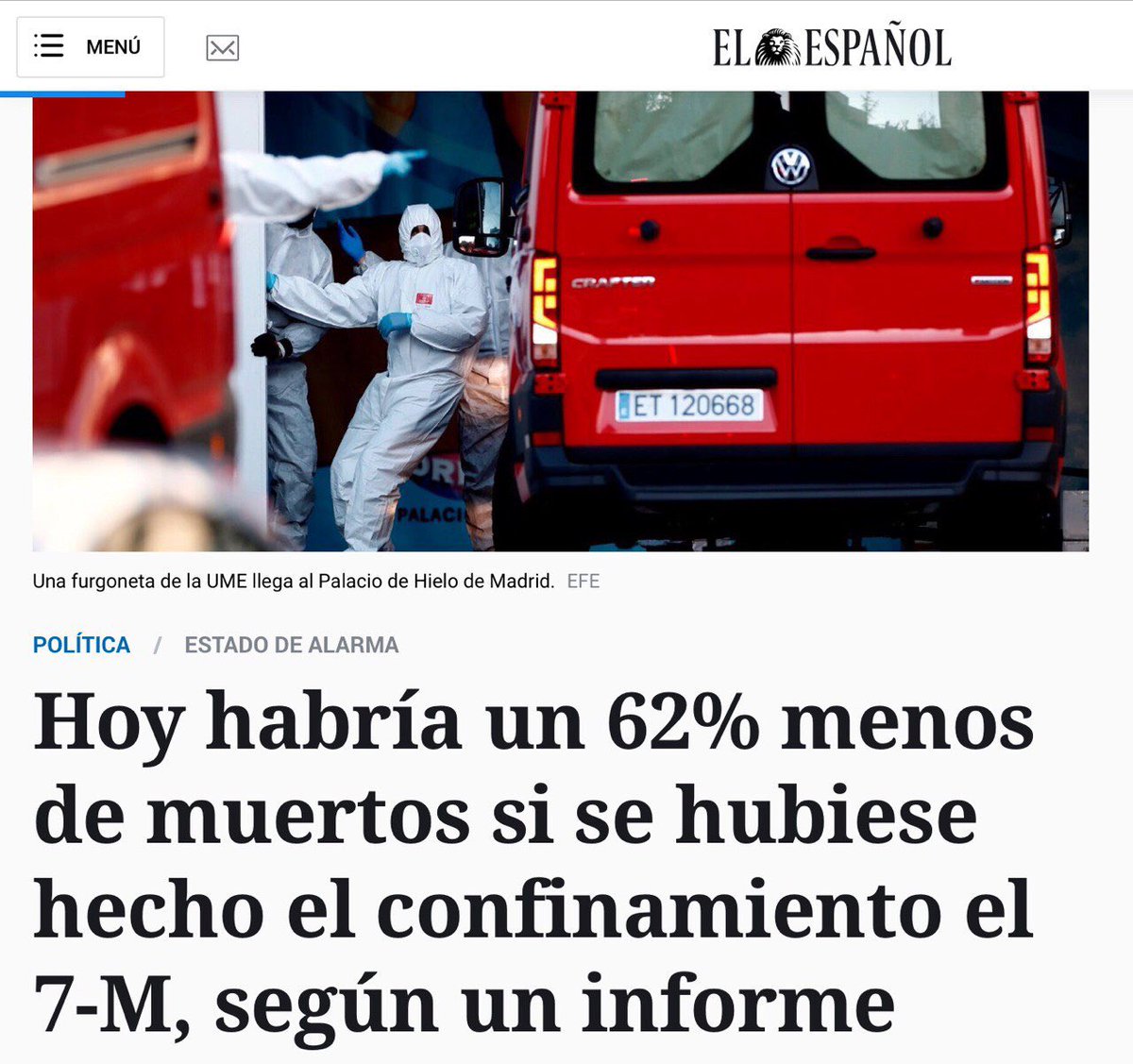 pablocasado_'s tweet photo. ¿Cuántas muertes se habrían evitado si el Gobierno hubiera aplicado las alertas de la OMS y la UE sin esperar al 8M? El informe de Fedea afirma que se habría evitado un 62% de contagios por Covid19 adelantando el confinamiento una semana. Como pedían las CCAA gobernadas por el PP https://t.co/GintyheyxN
