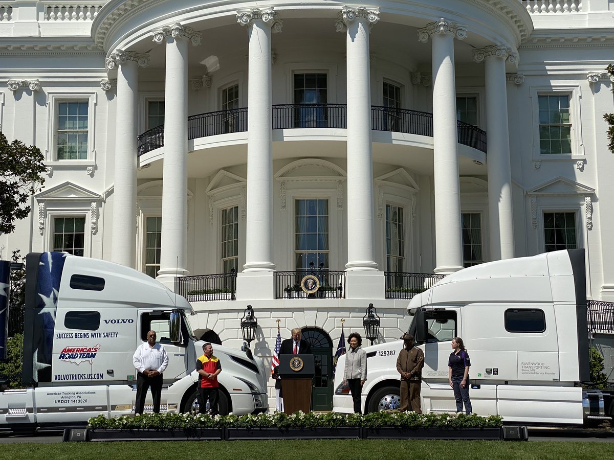 .<a href="/realDonaldTrump/">Donald J. Trump</a>: Thank God for truckers! #ThankATrucker 🚛🇺🇸
