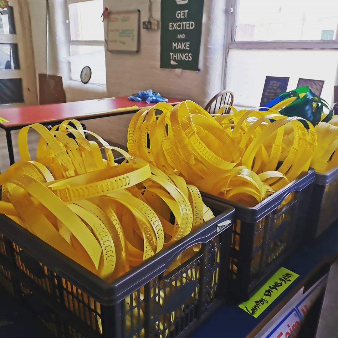 HSNOTTS's tweet photo. We've just passed 2000 laser cut shields delivered to front line staff... we're still cutting more!

#NHS #nottinghack #Nottingham #PPE https://t.co/pE97o4vBTW