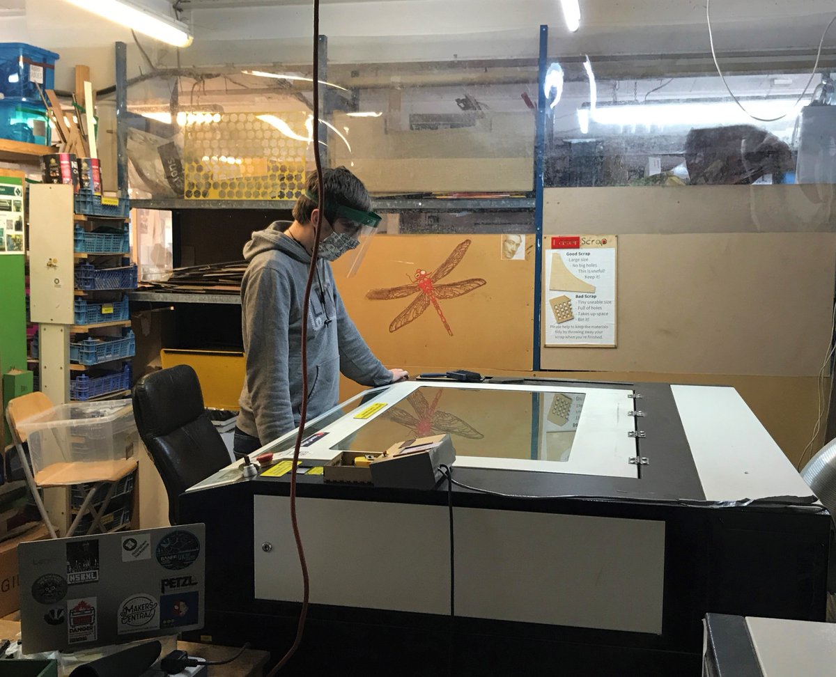 HSNOTTS's tweet photo. We've just passed 2000 laser cut shields delivered to front line staff... we're still cutting more!

#NHS #nottinghack #Nottingham #PPE https://t.co/pE97o4vBTW
