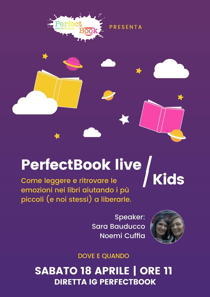 PerfectBook (@perfectbook_it) on Twitter photo Sabato alle 11 vi aspettiamo su #Instagram per parlare di #libri per #bambini (ma non solo) ed #emozioni con <a href="/BauduccoSara/">Sara Bauducco</a> e <a href="/Noemi_Cuffia/">Noemi Cuffia</a>. Seguiteci!
#PerfectBook #PerfectBookLive #ioleggoacasa Sabato alle 11 vi aspettiamo su #Instagram per parlare di #libri per #bambini (ma non solo) ed #emozioni con <a href="/BauduccoSara/">Sara Bauducco</a> e <a href="/Noemi_Cuffia/">Noemi Cuffia</a>. Seguiteci!
#PerfectBook #PerfectBookLive #ioleggoacasa