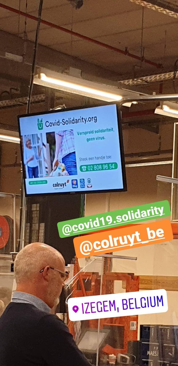 Louis_3GelInc's tweet image. Glad to see our campaign of @covidsolidarit at @colruyt !
Register, join, participate!
 #SpreadSolidarityNotTheVirus
#HelpYourNeighbour