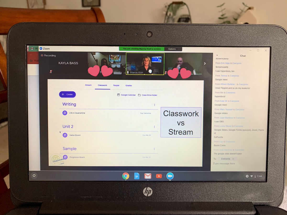 kaylagbass3's tweet photo. Another awesome PD meeting with @dsdPD about how we can make learning at home a great experience for students & teachers! Thank you for everything! #blendedlearning #alwayslearningandimproving https://t.co/Q4qty0FeA0