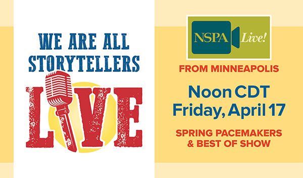Believer (@gstobbe) on Twitter photo The <a href="/NSPA/">National Scholastic Press Association</a> is celebrating #Pacemaker Award finalists & winners in magazine, online & yearbook — and Best of Show winners in 22 categories — during a video presentation at 10 a.m. Pacific, April 17. #TheFeather is a Pacemaker Finalist, Best of Show entry. => vimeo.com/408443689 The <a href="/NSPA/">National Scholastic Press Association</a> is celebrating #Pacemaker Award finalists & winners in magazine, online & yearbook — and Best of Show winners in 22 categories — during a video presentation at 10 a.m. Pacific, April 17. #TheFeather is a Pacemaker Finalist, Best of Show entry. => vimeo.com/408443689