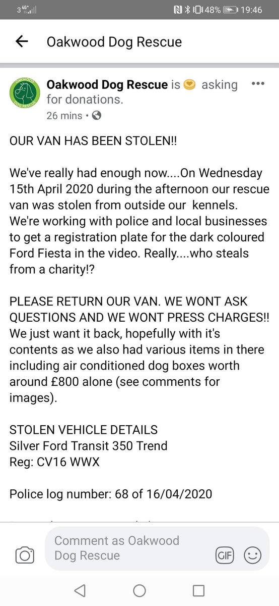 OakwoodRescue's tweet photo. OUR VAN HAS BEEN STOLEN!

PLEASE RT AND MAKE IT TOO HOT TO HANDLE!
https://t.co/Bkz4FE10w1 https://t.co/NtPljAlcFs