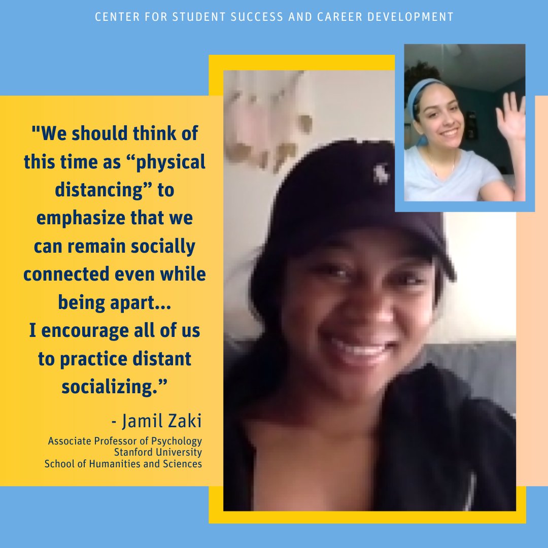 TrinCollCareers's tweet photo. Keep finding ways to reach out, connect and be together, even while we are physically apart. #COVIDkindness @trinitycollege 

Read more about practicing "Distant Socializing" from Stanford psychologist, Jamil Zaki, here:
https://t.co/qq2Jvaji1d https://t.co/8t1XJG30aQ