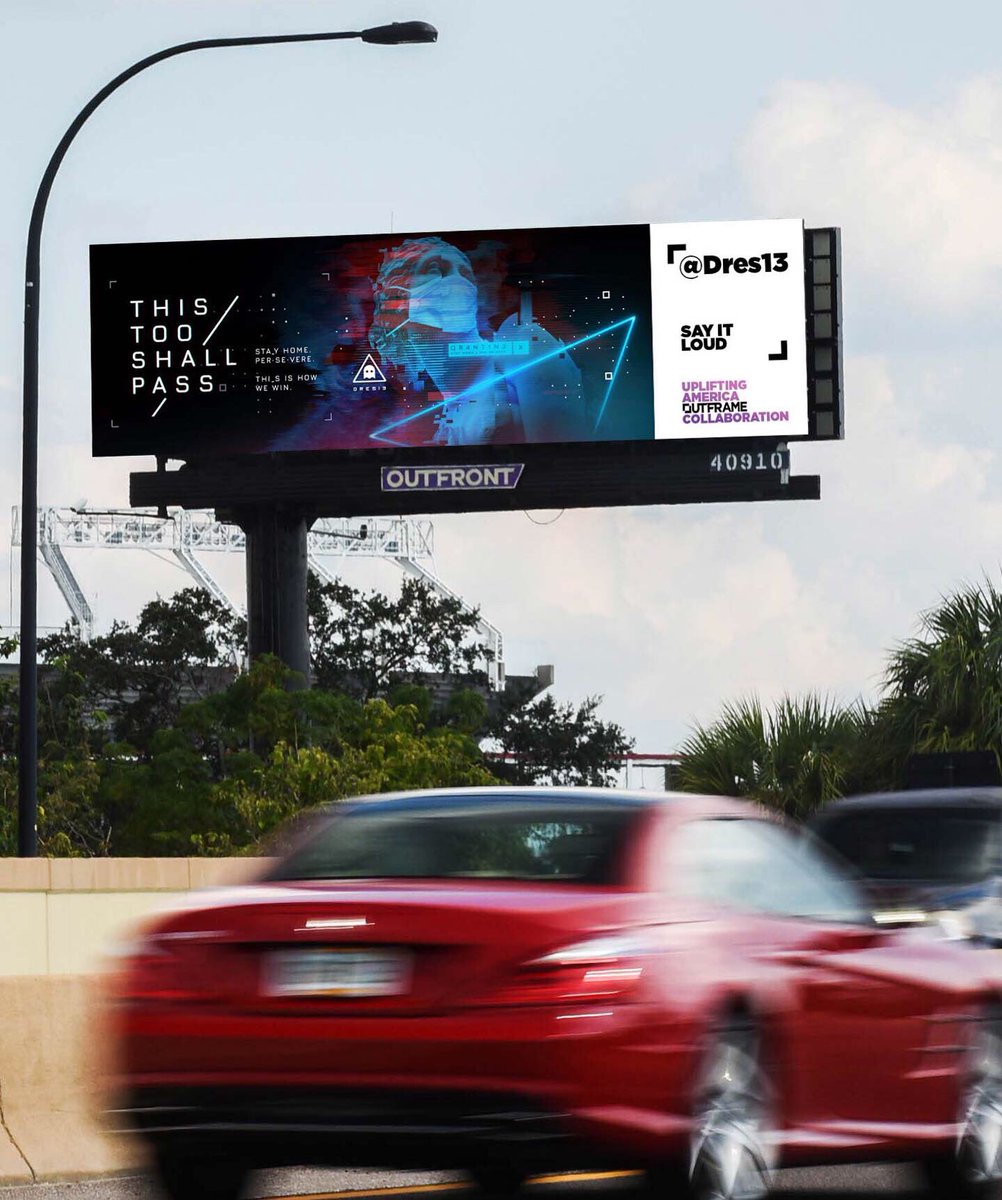 dresthirteen's tweet photo. I’m proud to have collaborated with @OUTFRONTMEDIAUS in their efforts to inspire unity and strengthen our resolve to get through these uncertain times.

Stay safe friends 

#ooh #upliftingamerica #outframe #covid19 #corona #stayhome #stayhealthy #staysafe https://t.co/0Fmohbd11f