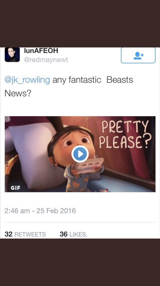 redmaynewt's tweet photo. @jk_rowling POXA JO A GENTE JA FOI MELHORES AMIGAS AGORA VOCÊ SÓ ME IGNORA 
Ok tudo bem eu te perdoo ainda te amo https://t.co/XU5VECAos6