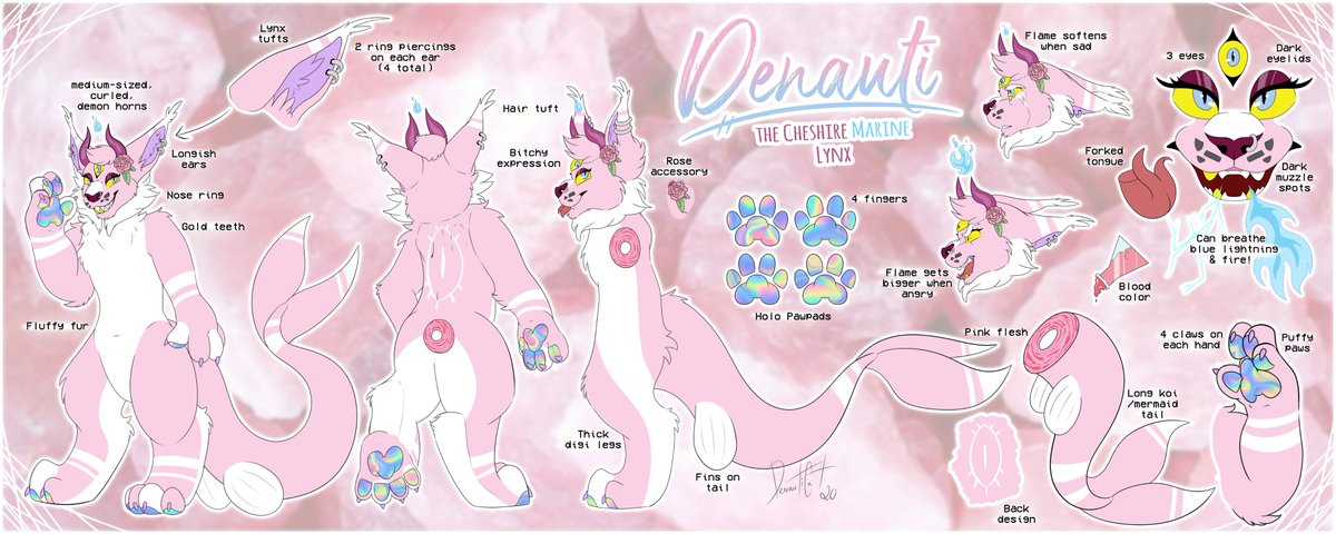 PrinceAquaticat's tweet photo. FINALLY finished an updated reference sheet of my main character, Denauti!
-
#Furry #Cat #Feline #PinkFursona #DemonCat #ReferenceSheet #RefSheet #OC #Demon #Art #Illustration https://t.co/j89yFgD8dq