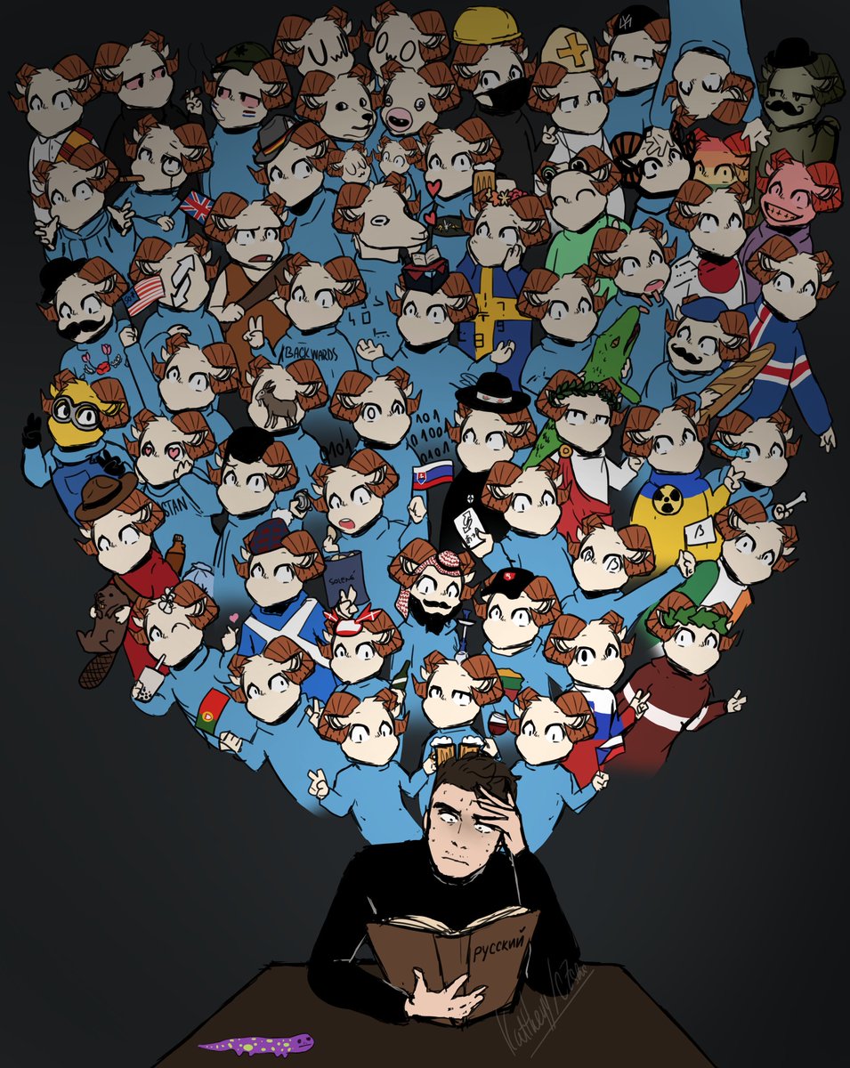 czechjschlatt's tweet image. they call him mr. worldwide

here&apos;s the ultimate translatorTWT fanart!
this is without a doubt the craziest thing i&apos;ve ever drawn, took me the whole day

if you don&apos;t see yourself there, im so sorry, but if i drew any more schlatts my arm would probably fall off lmao