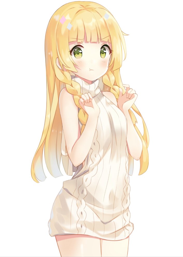 Anime blonde hair girl