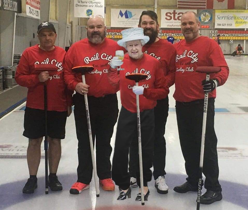 TeamVingless's tweet image. We've really missed being on the ice. Hard to top the last time we were, though! #QuaratineLife #GodSaveTheQueen #bored #curling