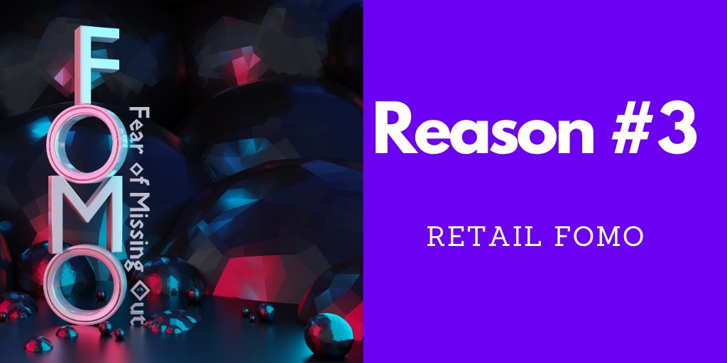 11/50Reason 2: Retail FOMOSo now we have rent seekers creating supply shock, and we have secondary round ripple effects. This means the market really starts to move upwards.That creates FOMO among the retail investors who typically react