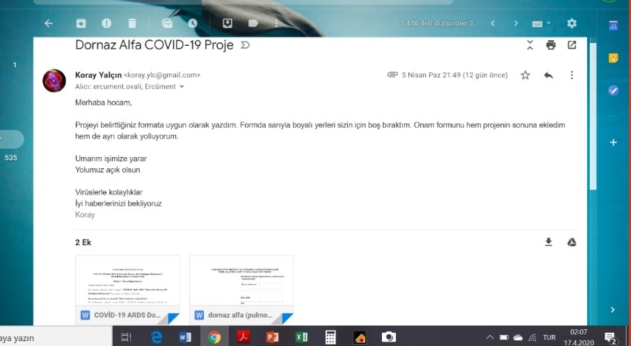 15 martta başlayıp,5 nisanda proje haline getirdiğimiz Dornaz Alfa projesine ait ilk sonucları 23 nisanda açıklayacağız.