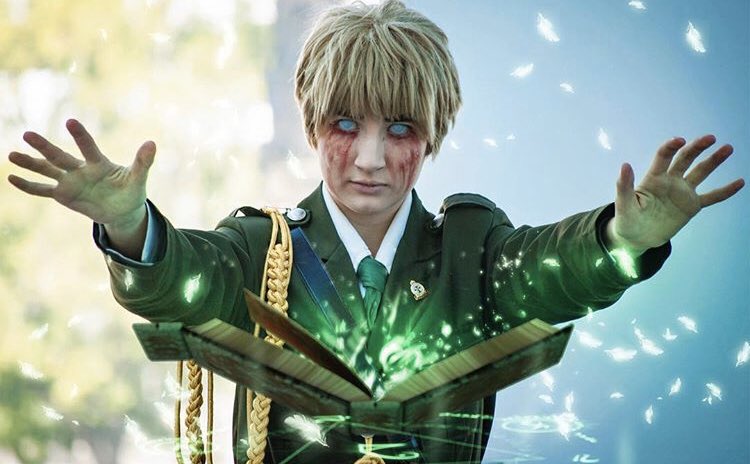 Ariem_Cosplay's tweet photo. 🕰💥 ”Sorry, but If I don't kill you and go back alive, I won't set the hero a good example.”💥🕰 how about one more iggy post! #hetalia #arthurkirkland #hetaoni #usuk #aphusuk #hetaliacosplay https://t.co/xZXqgvswdD