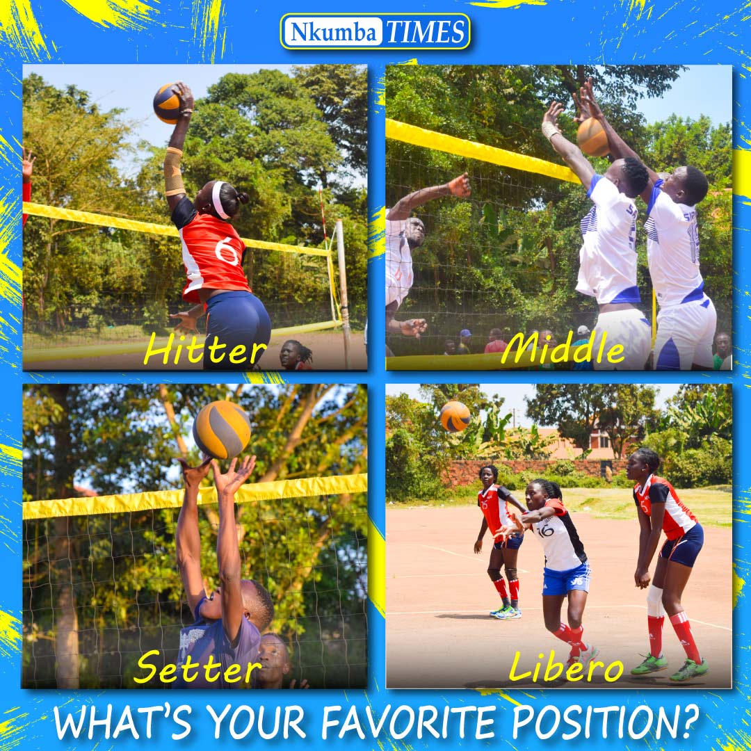 nkumbatimes's tweet photo. What's Your Favorite Position? 🏐
A . Hitter ✋
B . Middle 👐
C . Setter 🙌
D . Libero ✊
#nkumbatimes #StaySafe #Volleyball #NUVC #KCBNUVC #StayAtHome #STAYSAFEUG #WashYourHands #UGAZIM #UGANIG https://t.co/th8cucckeG