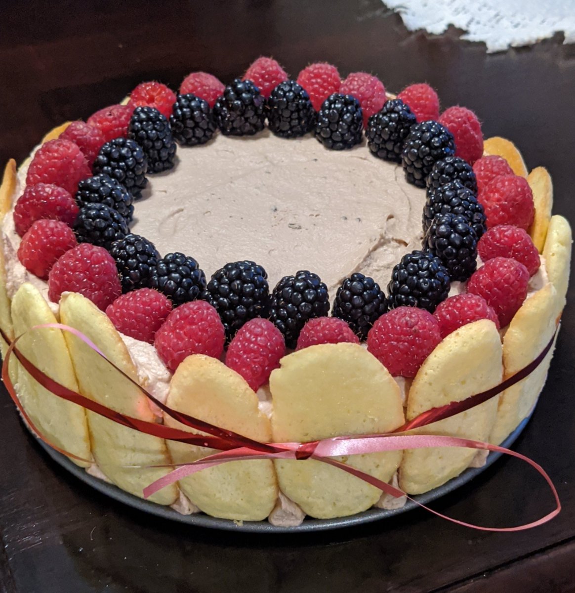 SalcosLive's tweet photo. I didn't have a proper bag for piping so my lady fingers are a mess. I really like this though. It's super light and delicious. #charlotte #desserr #tasty #tastyrecipe. https://t.co/hUGjnqFaWv