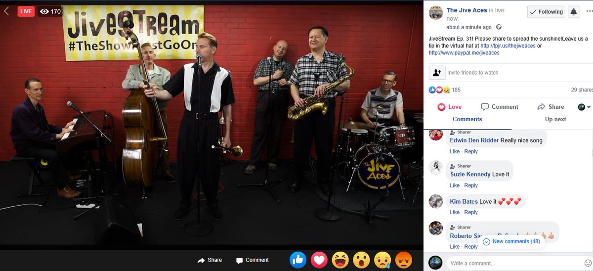 Tune in and listen to the wonderful <a href="/jiveaces/">The Jive Aces</a> live on Facebook bringing us some #Sunshine
facebook.com/jiveaces/video…