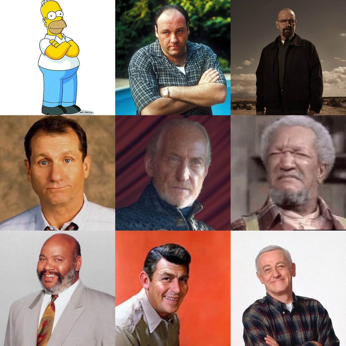 joeovies's tweet photo. You can only pick 3 of @jwgiglio’s random assortment of TV dads... https://t.co/p10HiloHXH