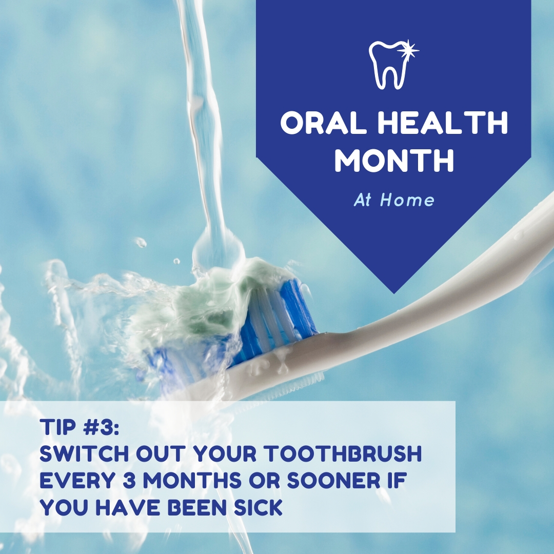 123_Dentist's tweet photo. April is Oral Health Month! How often do you replace your toothbrush? 🦷
#oralhealthmonth #oralhealth #toothbrush #3months #dentaltips #tips #cleansmiles #healthysmiles #brightsmiles #dentistry #123Dentist https://t.co/zK47ohL7cd