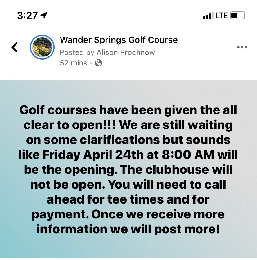 Wander Springs Golf Course tweet media