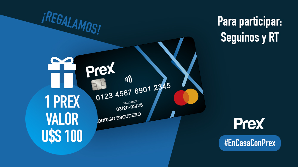 #EnCasaConPrex ¡Esta Prex REGALO puede ser tuya! 🤩

✅Seguinos <a href="/PrexUruguay/">Prex Uruguay</a> 
✅Da RT y listo, ¡ya estás participando!