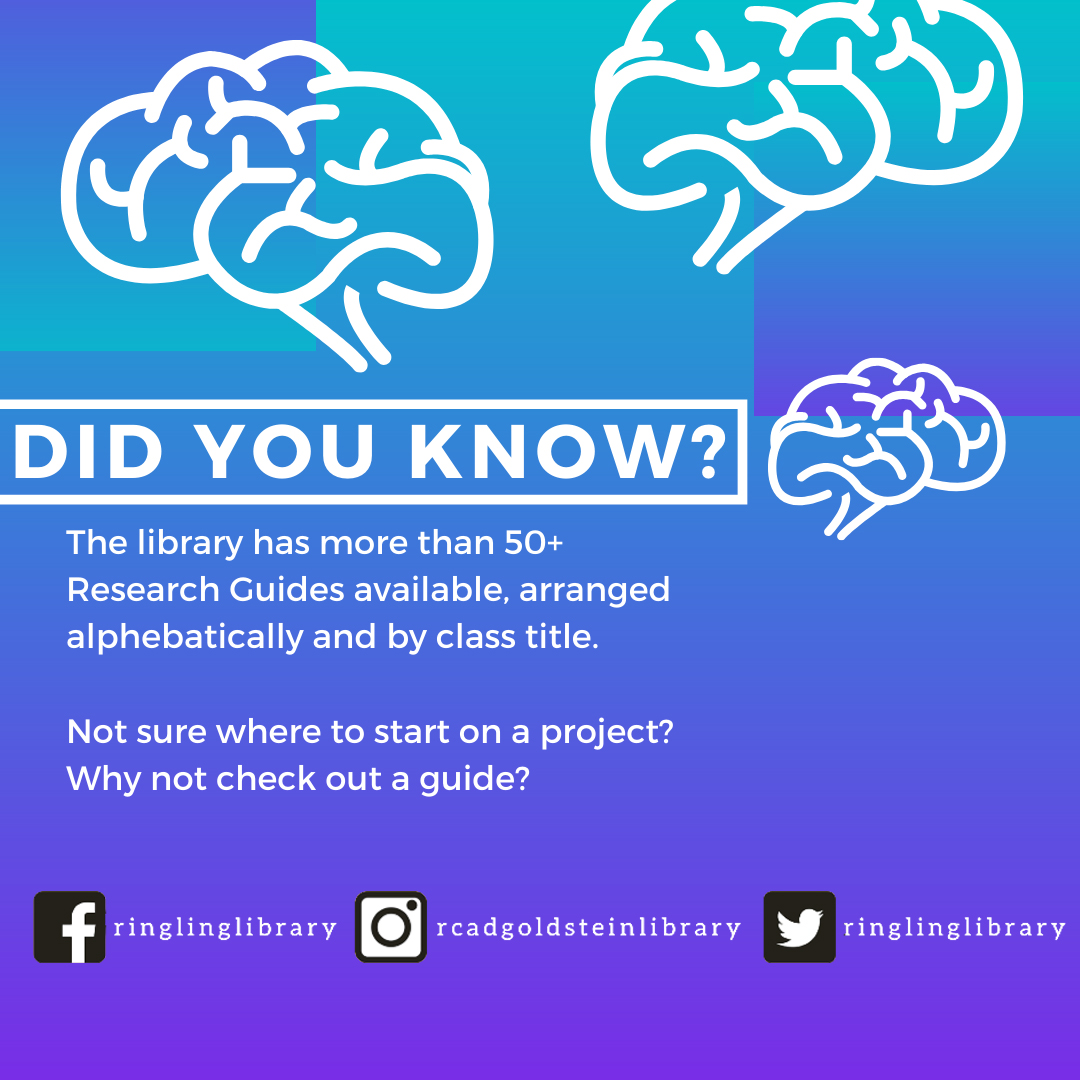 RinglingLibrary's tweet image. Needing to do some research for a paper or project, but aren't sure where to start?
We have a Research Guide for that!

• Research Guides: ringling.libguides.com/?b=g&amp;amp;d=a

#ringlingcollege #rcadgoldsteinlibrary #goldlibresources