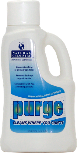 Purge™ Cleans Where You Can't!

PURGE attacks the buildup of non-living organic waste contamination in your plumbing.

- Helps with cloudy water
- Decreases maintenance
- Unclogs filters
- Prevents nasty waterline rings