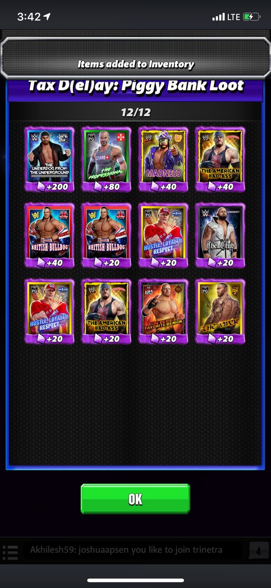 Yourtexmex's tweet photo. @WWEChampions Guess we play for medallions so we can get bullshit like this?! Y’all have gone to shit to put it lightly. You’ve made the odds too high to get anyone needed unless we shell out big bucks to you idiots. https://t.co/IOLv5hBM7U