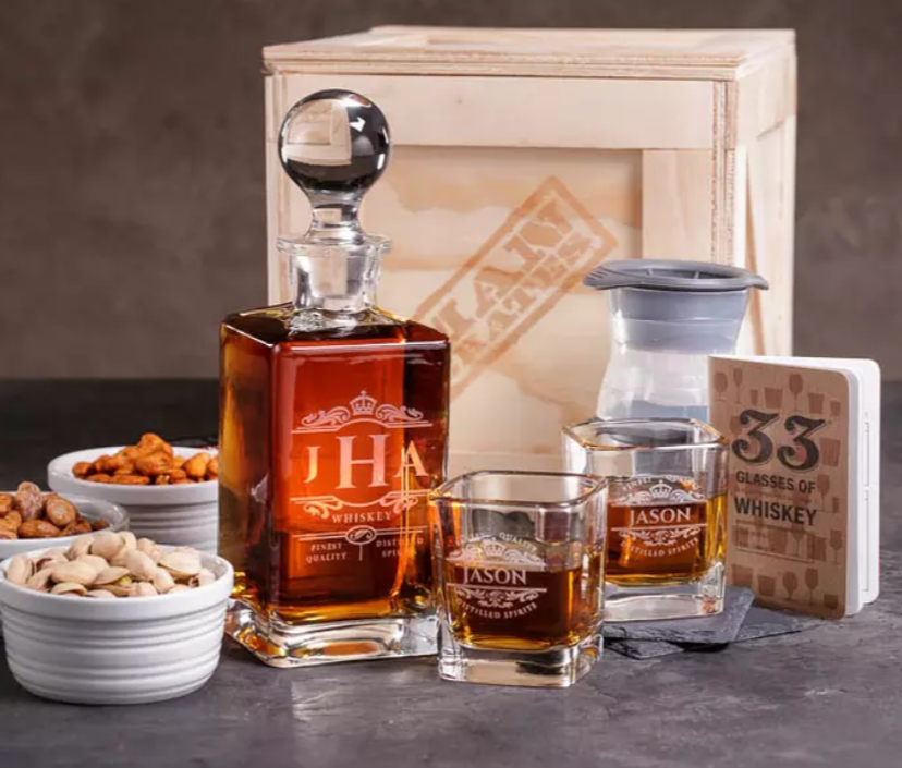 bourbonlovers's tweet photo. GOOD GOD! A personalized decanter and rocks glasses! Where do I sign!!! Check it out on your website! https://t.co/pwx2RCflqJ https://t.co/6BHb4kg9EY