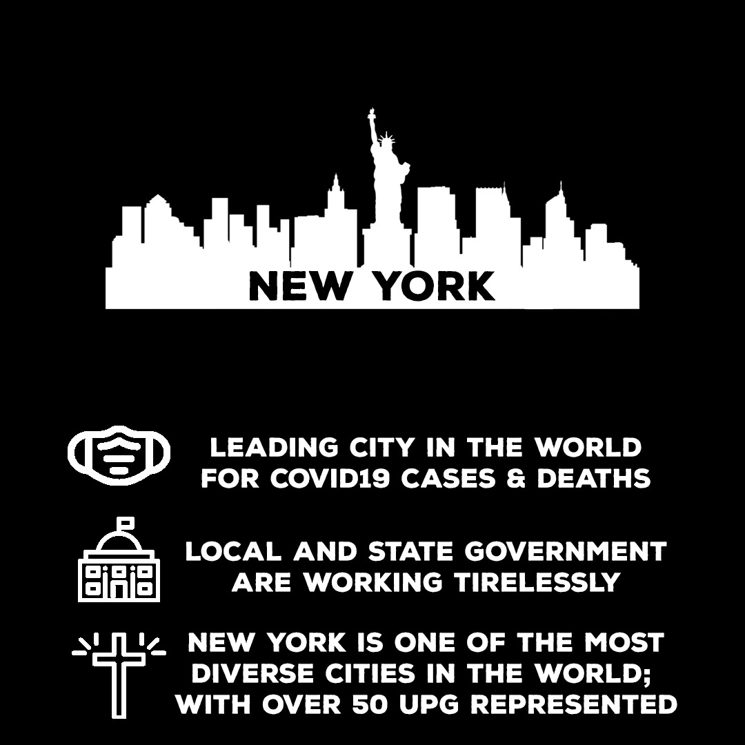 SendRedeemer's tweet photo. Please be praying the following for New York:

1. That the Lord would slow the outbreak of COVID-19 in New York
2. For God to give wisdom to the state government on how/when to lower restrictions
3. That Christians would proclaim the gospel among unreached people groups in NYC https://t.co/lvWJ7MptyH