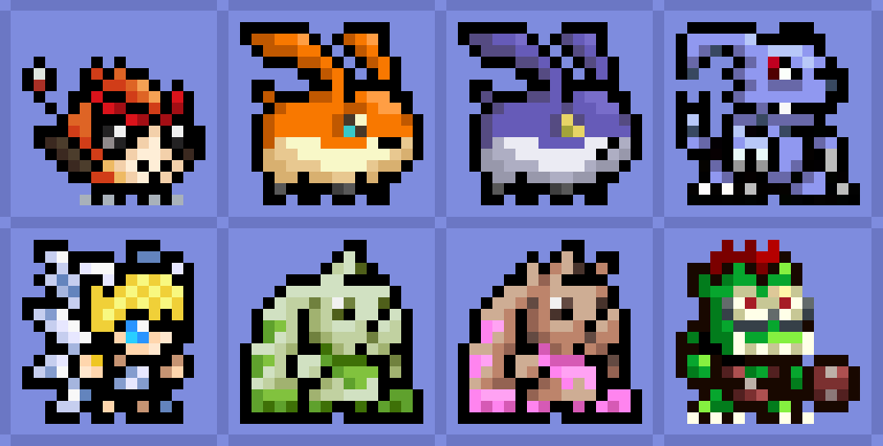 8 more Digi LCD sprites! I REALLY LOVE DOING THOSE TINY THINGS! XD