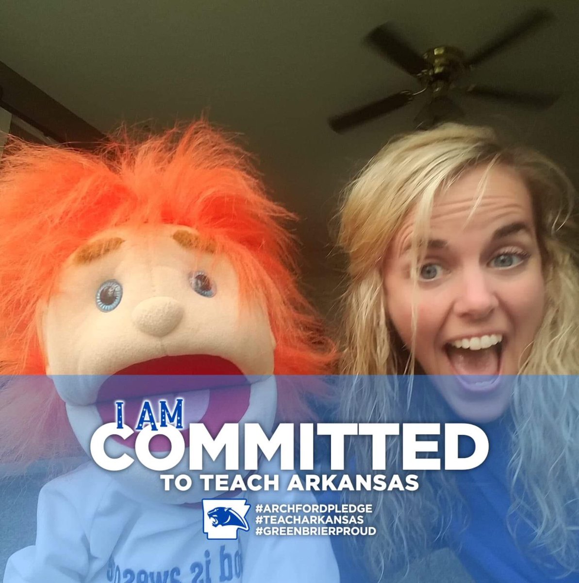 It is educator commitment week!  Mrs. Campbell is celebrating her pledge to educate! 

#TeachArkansas 
#ArchFordPledge
